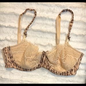 Victoria’s Secret Tan and Animal Print Bra (New)